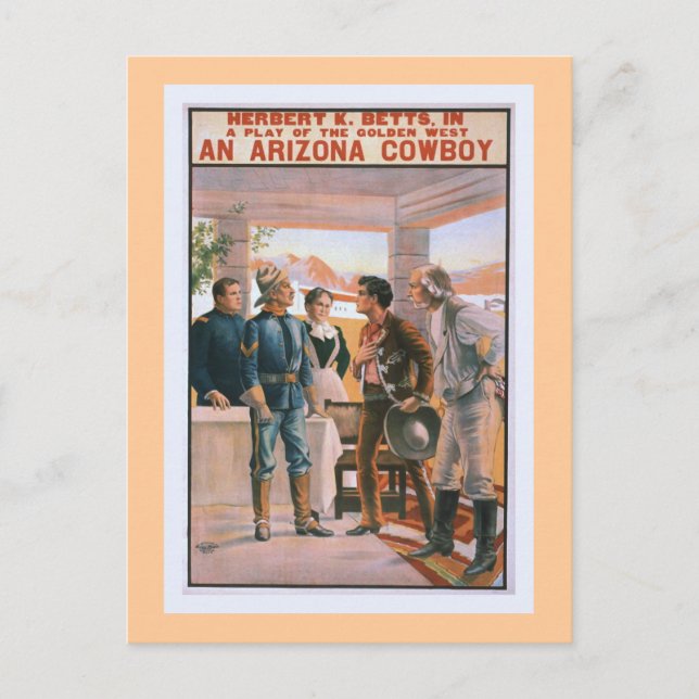 Carte Postale Un théâtre de cru de cowboy de l'Arizona (Devant)
