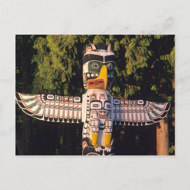 Carte Postale Un totem À Vancouver, Canada. (Devant)
