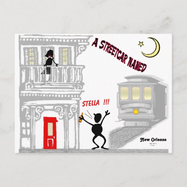 Carte Postale Un tramway appelé DÉSIR (Devant)