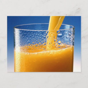 Carte Postale Un verre de jus d'orange