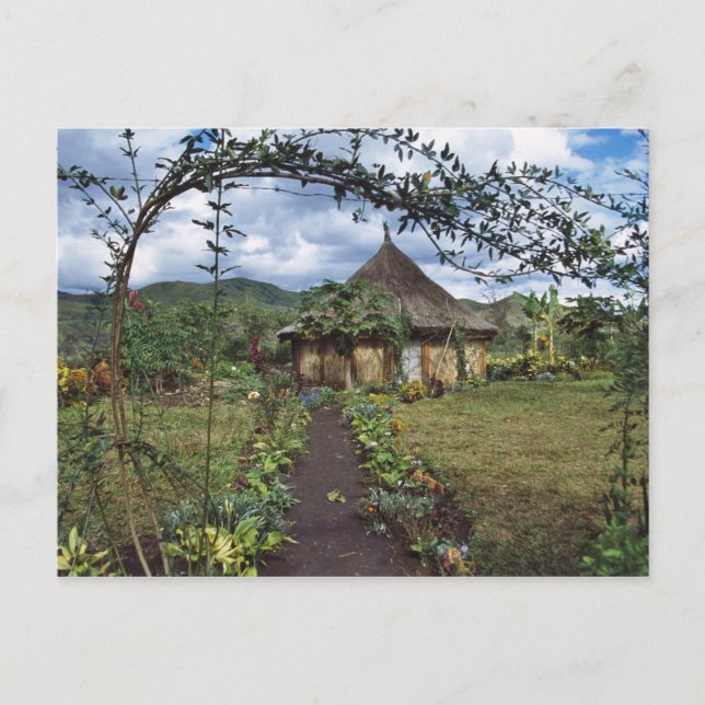 Carte Postale Un village dans les Hautes Terres, Goroka, Papouas (Devant)