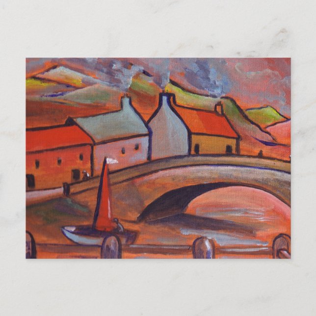 CARTE POSTALE UN VILLAGE DE CORNWALL (Devant)