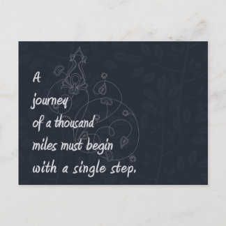 Carte Postale "Un voyage..." Proverbe Zen.