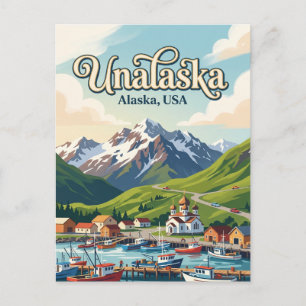 Carte Postale Unalaska, Alaska, États-Unis États-Unis