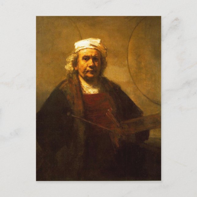 Carte Postale Une auto-protrait tardif de Rembrandt, d'une pério (Devant)