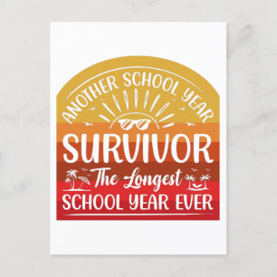 Carte Postale Une autre année scolaire Survivante Funny School