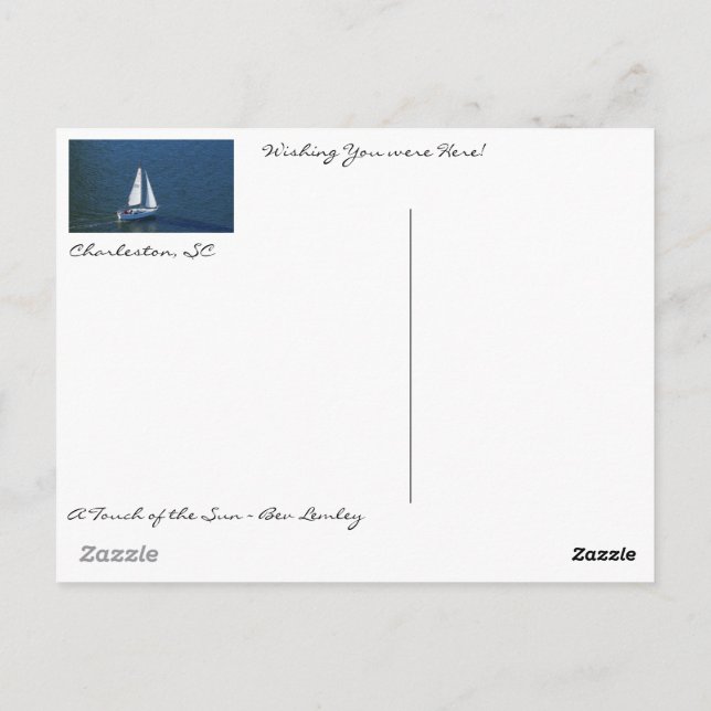 Carte Postale Une belle journée à Charleston Harbour ! (Dos)