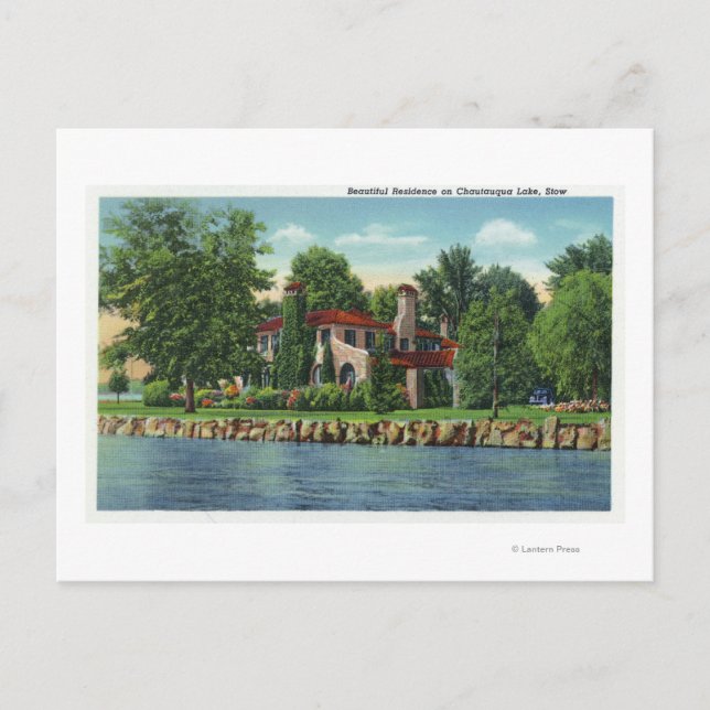 Carte Postale Une belle résidence de Chautauqua Lake (Devant)
