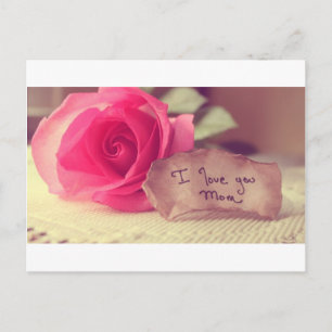 Carte Postale Une Belle Rose Rose Dit : Anniversaire I-Love-You-
