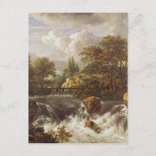 Carte Postale Une cascade dans un paysage rocheux, c.1660-70