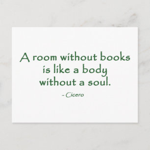 Carte Postale Une Chambre Sans Livres (Cicéron)