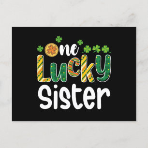 Carte Postale Une chanceuse soeur jumelle famille St Patrick's D