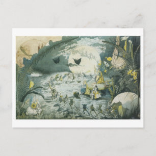 Carte Postale Une Danse Fée Pleine Lune