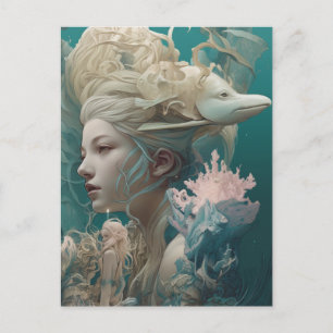 Carte Postale Une déesse de mer ancienne