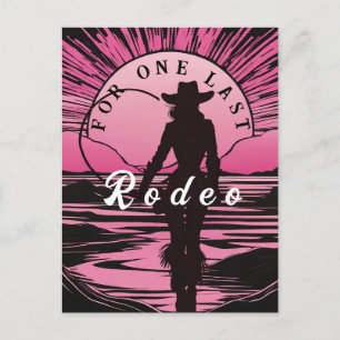 Carte Postale Une dernière rodeo pour l'enterrement de vie de je