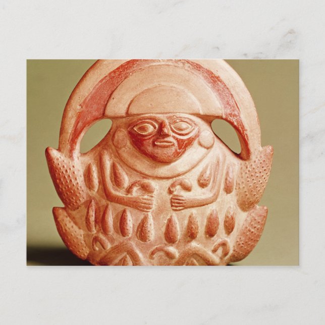 Carte Postale Une divinité agricole inca portant une coiffure de (Devant)