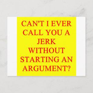 Carte Postale une drôle d'insulte pour les connards