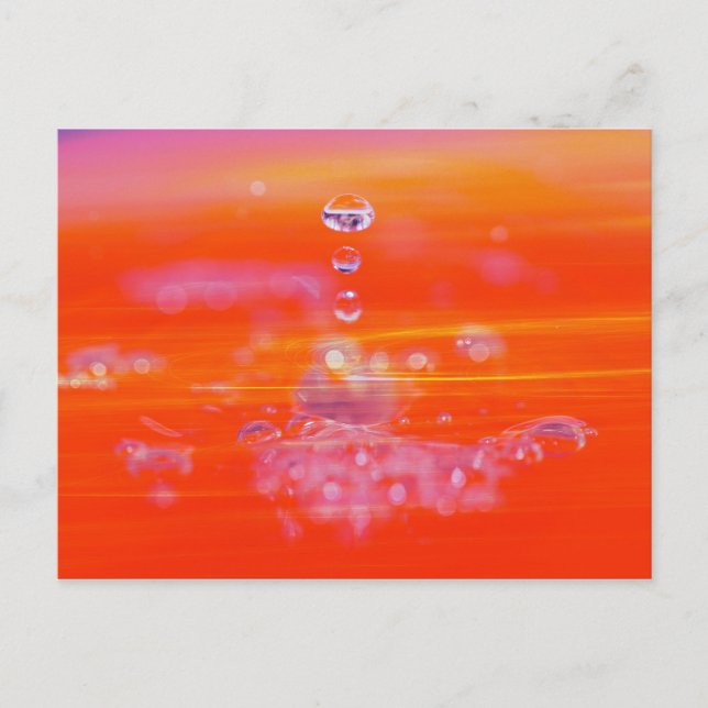 Carte Postale Une eau dynamique en eau rouge avec feu (Devant)