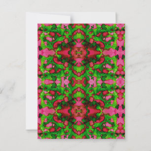 Carte Postale Une étude en rose et vert