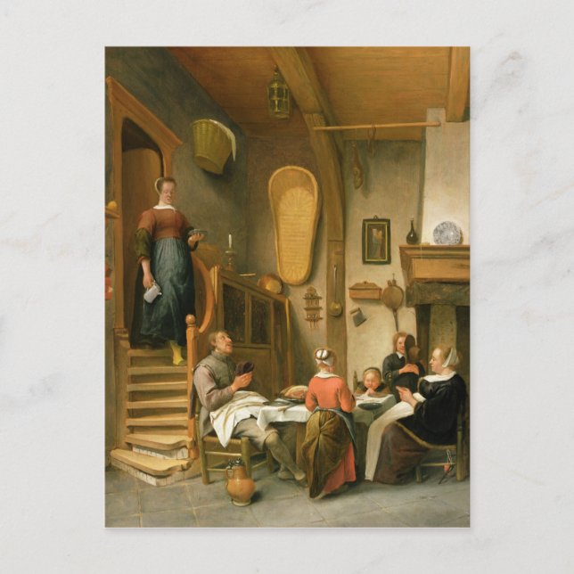 Carte Postale Une famille qui dit grâce (Devant)