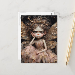 Carte Postale Une fée adorable et agacée