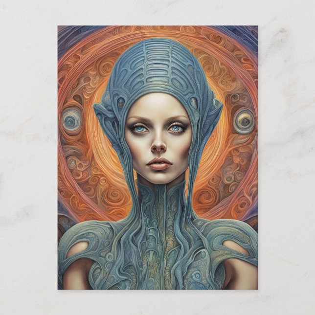 Carte Postale Une femme Alien (Devant)