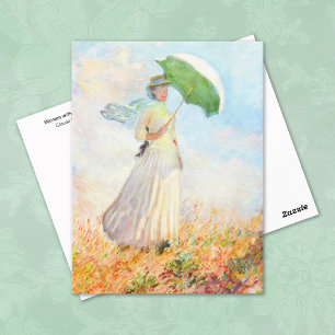 Carte Postale Une femme avec un parasol Claude Monet