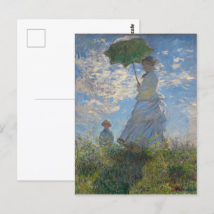 Carte Postale Une femme avec un parasol   Paysage français