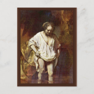 Carte Postale Une Femme Baignant. Par Rembrandt Van Rijn