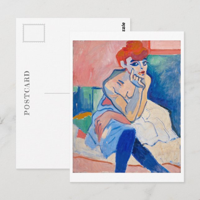 Carte Postale Une femme dans une chemise | Andre Derain | (Devant / Derrière)