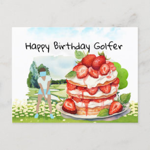 Carte Postale Une femme de golf joue au golf Birthday golfer Car