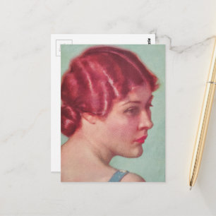 Carte Postale Une femme magnifique en 1930 avec des cheveux roux