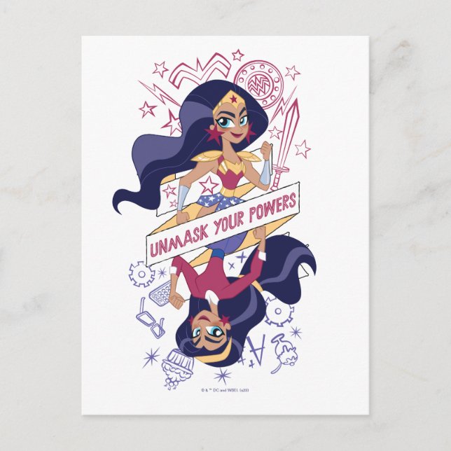 Carte Postale Une Femme Merveilleuse Démasque Vos Pouvoirs (Devant)