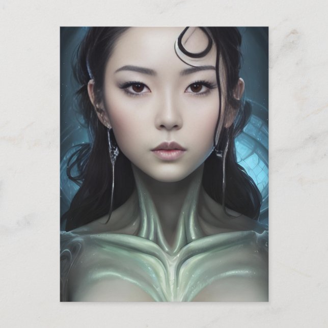 Carte Postale Une femme scifi Alien (Devant)