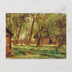 Carte Postale Une ferme sous les arbres