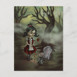 Carte Postale Une fille zombie trouve un vrai amour dans un cime