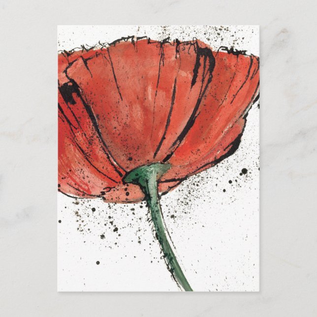 Carte Postale Une fleur fermée sur un Arrière - plan blanc (Devant)