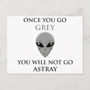 CARTE POSTALE UNE FOIS QUE VOUS ALLEZ GRIS, VOUS N'ALLEZ PAS AST