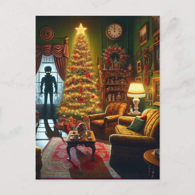 Carte Postale Une horreur de Noël L'art généré par l'IA (Devant)