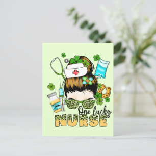 Carte Postale Une infirmière chanceuse St. Patrick's