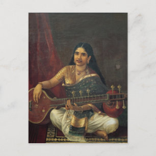 Carte Postale Une jeune femme avec une veena