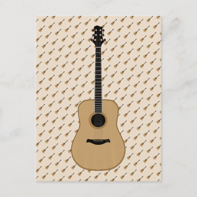 Carte Postale Une jolie guitare (Devant)