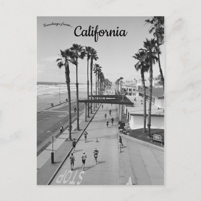 Carte Postale Une journée à la plage à Oceanside en Californie (Devant)