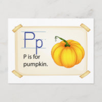 Une lettre P pour citrouille