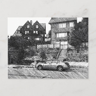 Carte Postale Une maison en bois dans les collines de Berkeley