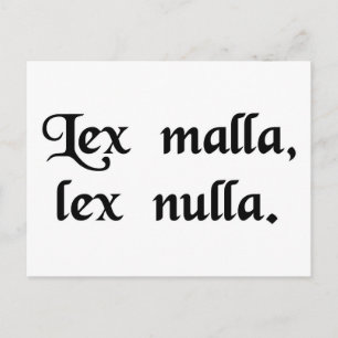 Carte Postale Une mauvaise loi n'est pas une loi.