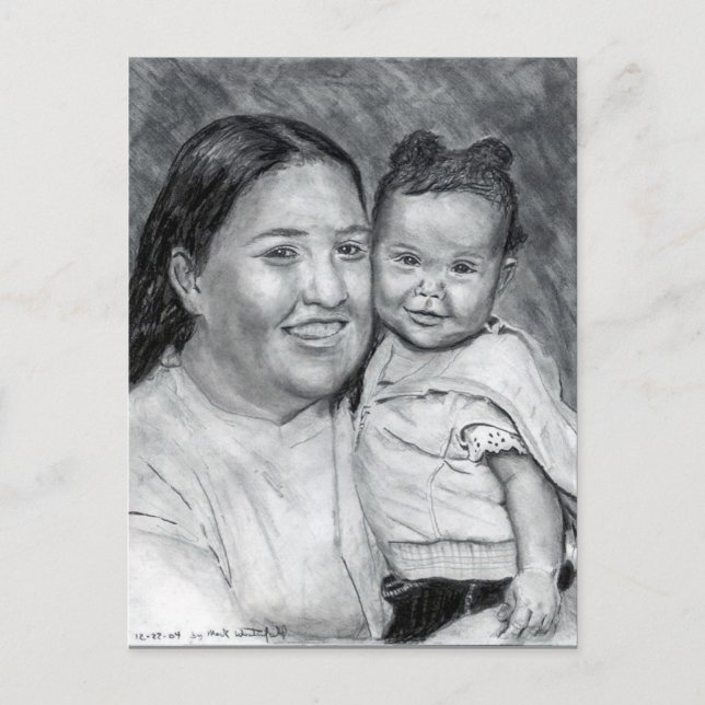 Carte Postale Une Mère et son Bébé ... Décembre 2004 (Devant)