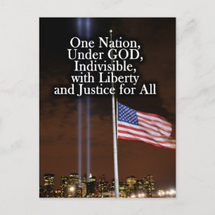 Carte Postale Une nation sous Dieu Patriot Jour 9/11 Patriotique