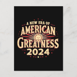 Carte Postale Une Nouvelle Ère de Grandeur Américaine 2024 Trump
