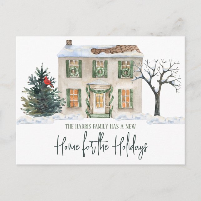 Carte Postale Une nouvelle maison pour les vacances Annonce de d (Devant)